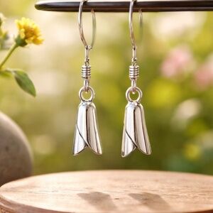 Sterling Silver Snowdrop Earrings | January Birth Flower, Symbol of Hope